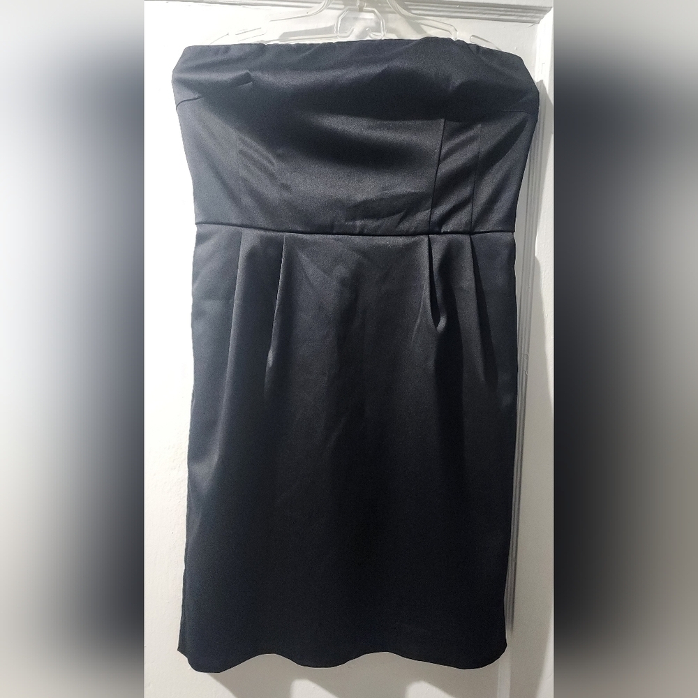 Express Chic Strapless Black Dress